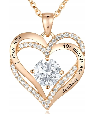 Wieczna Róża w Szkle Świecąca Naszyjnik dla Kobiety Prezent na Walentynki