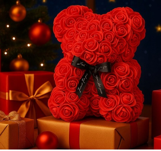 Miś z Płatków Róż – Romantyczny Prezent dla Ukochanej na Walentynki