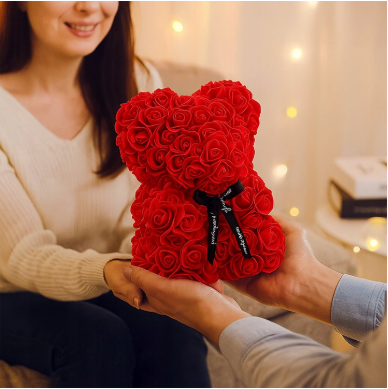 Miś z Płatków Róż – Romantyczny Prezent dla Ukochanej na Walentynki