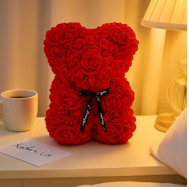 Miś z Płatków Róż – Romantyczny Prezent dla Ukochanej na Walentynki